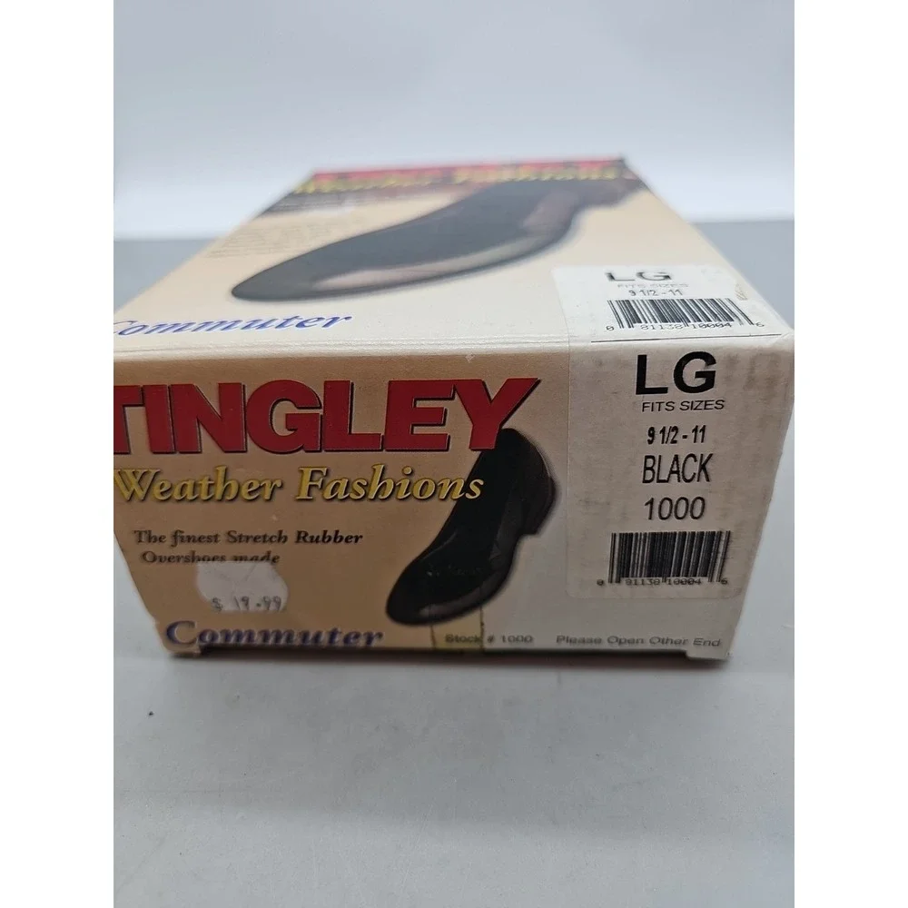 Tingley Weather Fashions Rubber Overshoes Commuter 1000 Large 9.5 -11‎ Black